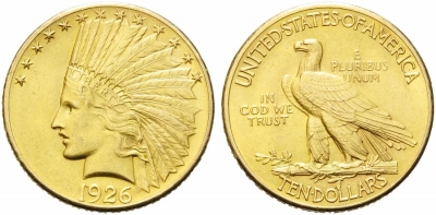 10 Dollari d&#039;Oro Americani - INDIANO