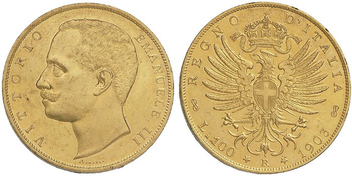 100 lire 1903 aquila sabauda