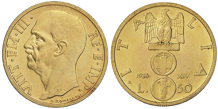 50 lire 1936 impero