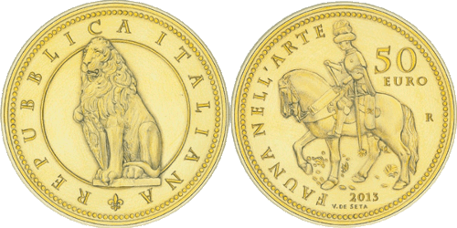 Italia 50 euro Fauna Arte 2013