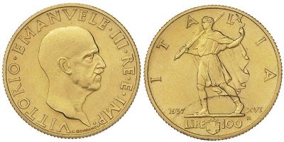 100 LIRE D&#039;ORO Gr. 8,8