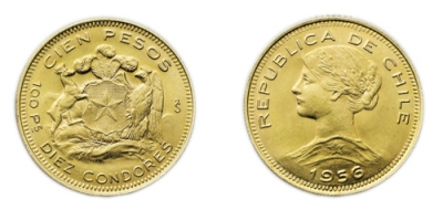 100 Pesos d&#039;Oro Cileni