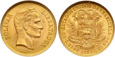 10 Bolivares d&#039;Oro Venezuelani