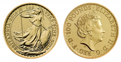 £ 100 BRITANNIA D&#039;ORO