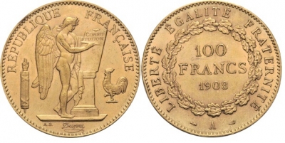 100 Franchi d&#039;Oro Francesi