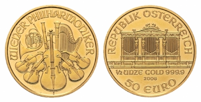 50 Euro d&#039;Oro Austria VIENNA FILARMONICA
