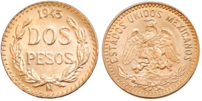 2 Pesos d&#039;Oro Messicani