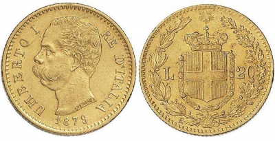 MARENGO 20 Lire d&#039;Oro ITALIA