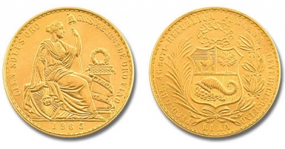 10 Soles d&#039;Oro Peruviani