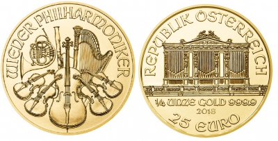25 Euro d&#039;Oro Austriaci  VIENNA FILARMONICA