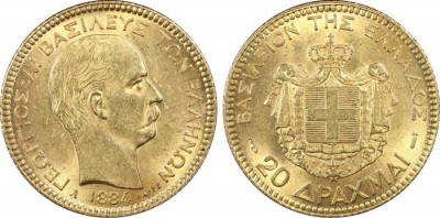 20 Dracme d&#039;Oro - Giorgio I