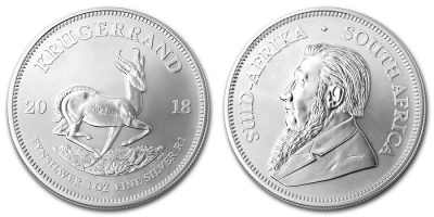 1 Krugerrand in Argento Sudafricano