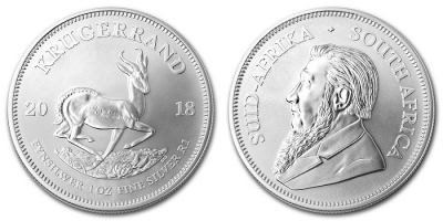 1 Krugerrand in Argento Sudafricano