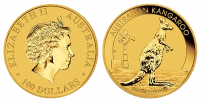 A$ 100 CANGURO D&#039;ORO AUSTRALIA
